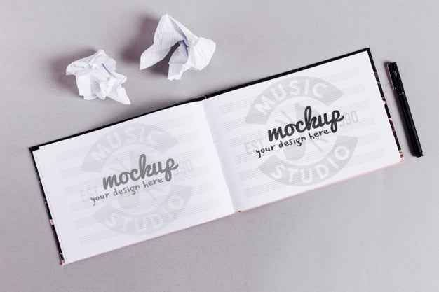 Music Notebook Opened Psd