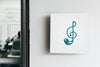 Music Shop Signage Psd Mockup Design With A Musical Note