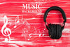 Musical Notes And Headphones On Table Psd