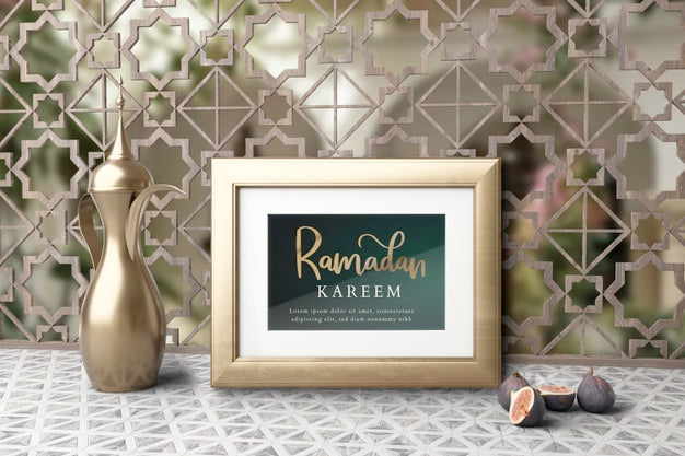 Muslim New Year Arrangement With Teapot And Figs Psd