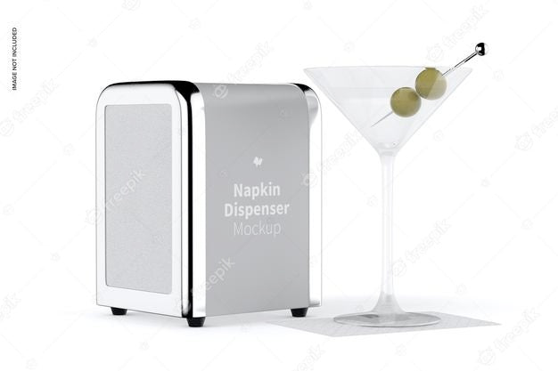 Napkin Dispenser Mockup, Perspective View Psd