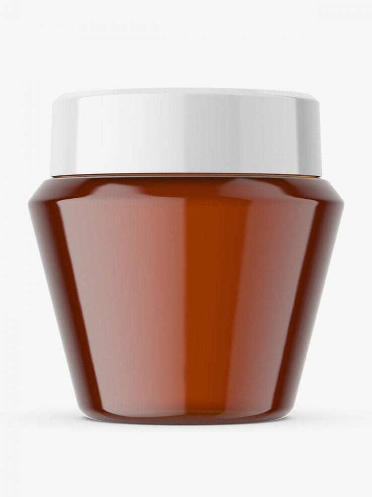 Narrowing Amber Jar Mockup