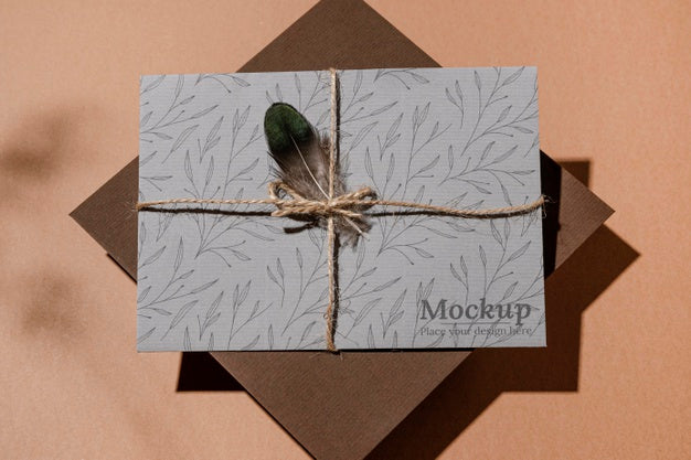 Natural Material Card Mock-Up Assortment Psd