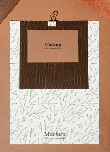 Natural Material Card Mock-Up Assortment Psd