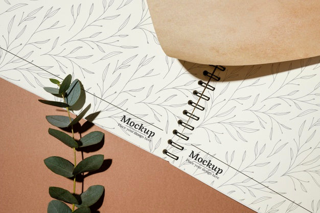 Natural Material Notebook Mock-Up Psd