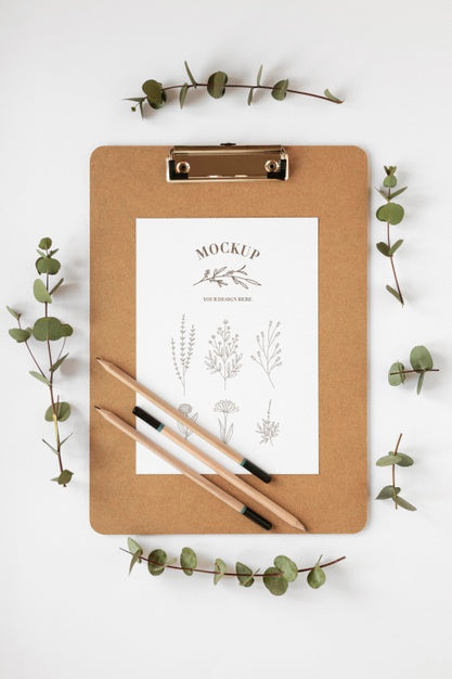 Natural Material Stationery Mock-Up Assortment Psd