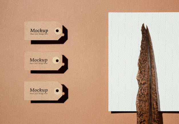 Natural Material Tags Mock-Up Psd