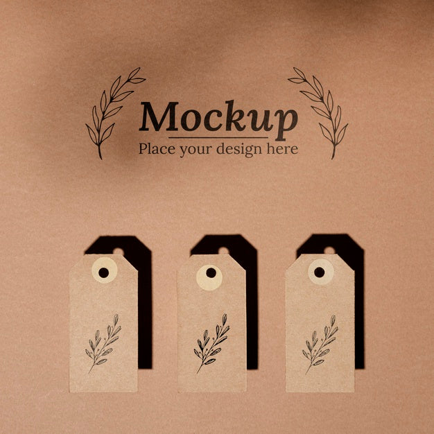 Natural Material Tags Mock-Up Psd