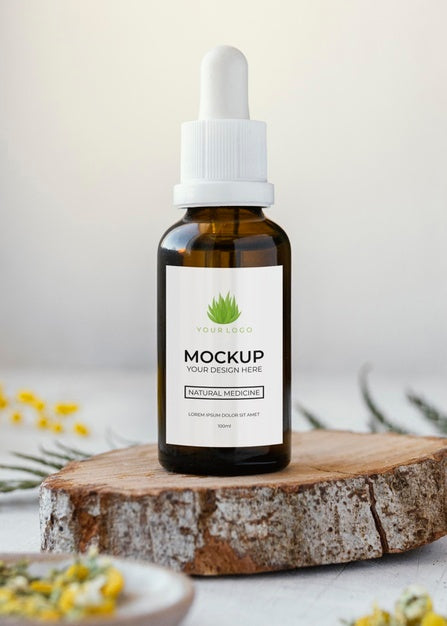 Natural Medicine Packaging Design Mockup Psd