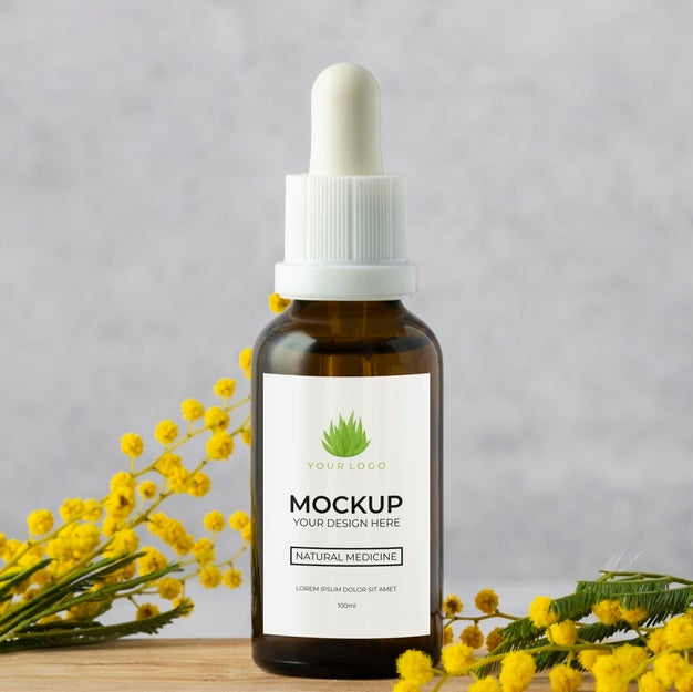 Natural Medicine Packaging Design Mockup Psd