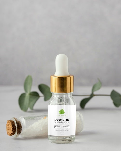 Natural Medicine Packaging Design Mockup Psd