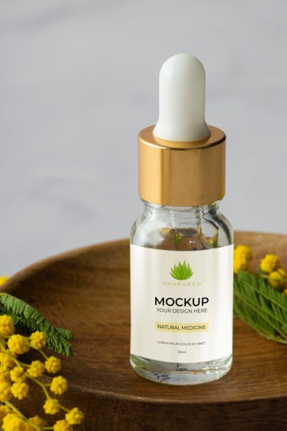 Natural Medicine Packaging Design Mockup Psd