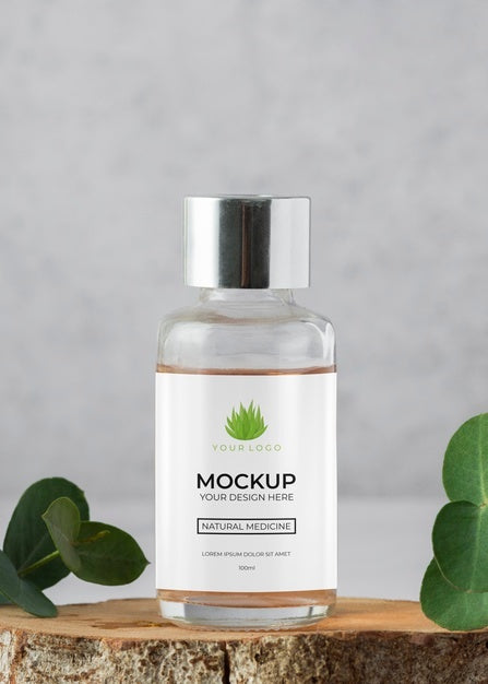 Natural Medicine Packaging Design Mockup Psd