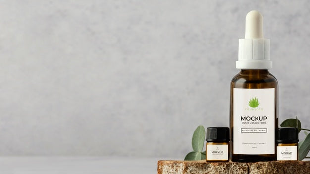 Natural Medicine Packaging Design Mockup Psd