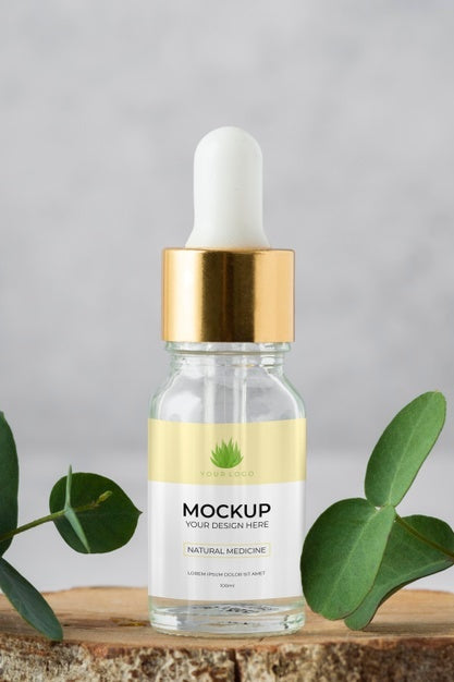 Natural Medicine Packaging Design Mockup Psd