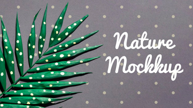 Natural Plant Painted With Dots Psd