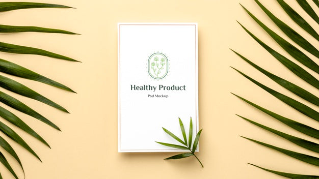 Natural Product Mock-Up With Leaves Psd