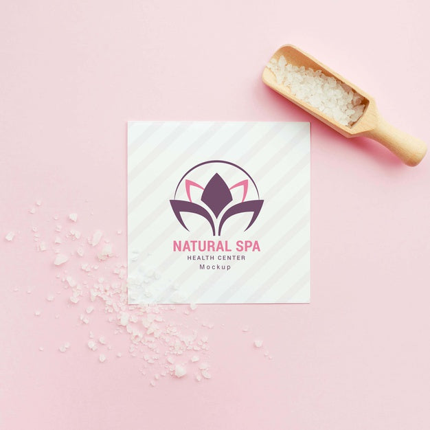 Natural Spa Mock-Up And Salt Psd