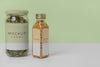 Natural Spices With Label Mock-Up Composition Psd