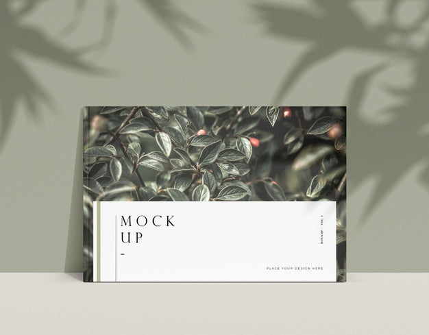 Nature Editorial Magazine Mock-Up And Shadows Psd