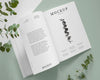 Nature Magazine Cover Mock-Up With Leaves Psd
