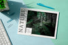 Nature Magazine Next To Keyboard Mock Up Psd