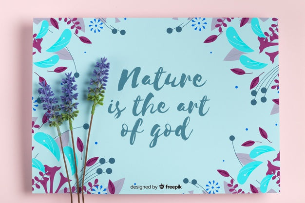 Nature Paint Concept With Lavender Psd