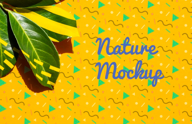 Nature Plant Artistic Drawing Mock-Up Psd