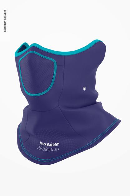 Neck Gaiter Mockup, Left View Psd