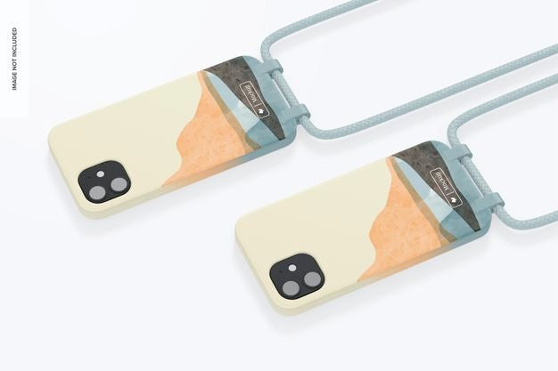 Necklace Case Mockup, Top View Psd