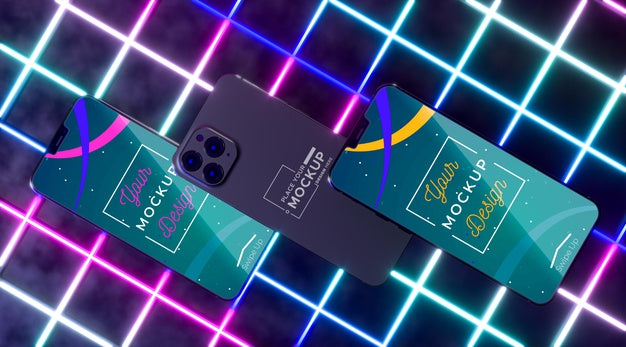 Neon Device Concept Mock-Up Psd