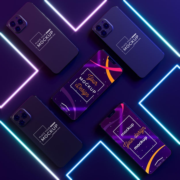 Neon Device Concept Mock-Up Psd