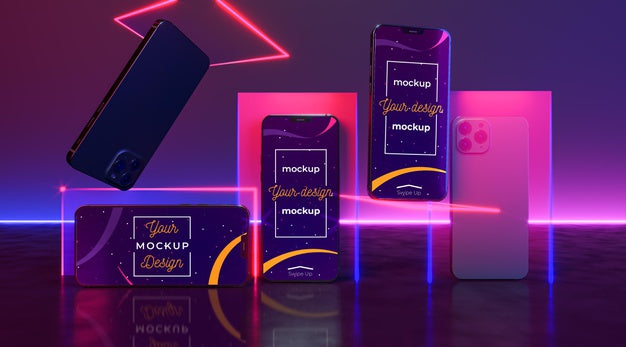 Neon Device Concept Mock-Up Psd