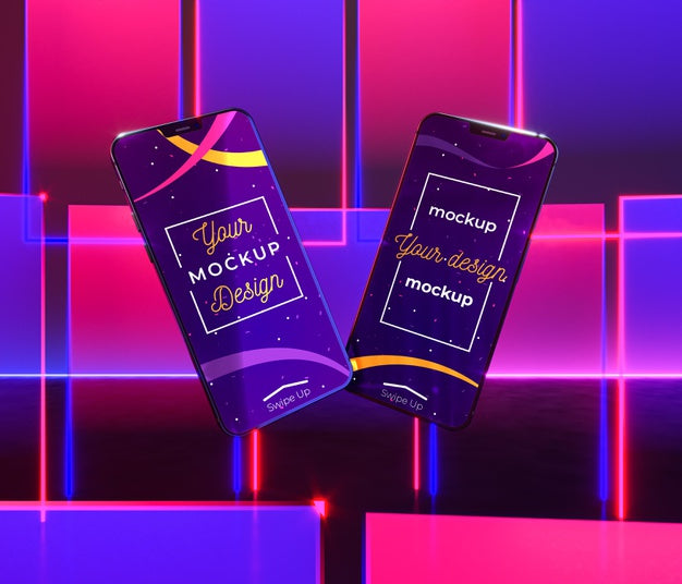 Neon Device Concept Mock-Up Psd