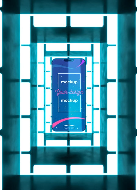 Neon Device Concept Mock-Up Psd