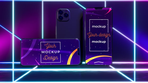 Neon Device Concept Mock-Up Psd