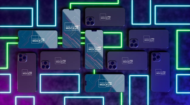 Neon Device Concept Mock-Up Psd