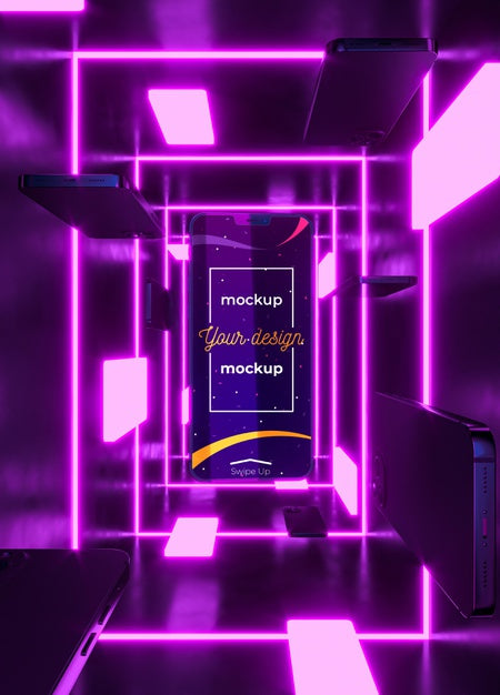 Neon Device Concept Mock-Up Psd