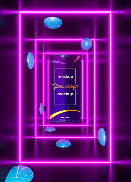 Neon Device Concept Mock-Up Psd