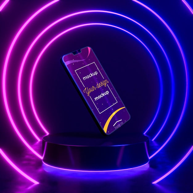 Neon Device Concept Mock-Up Psd