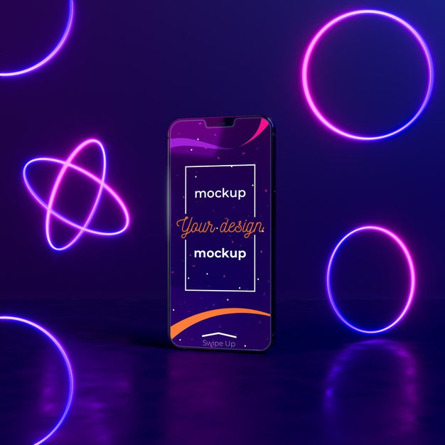 Neon Device Concept Mock-Up Psd