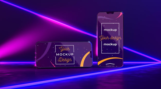 Neon Device Concept Mock-Up Psd