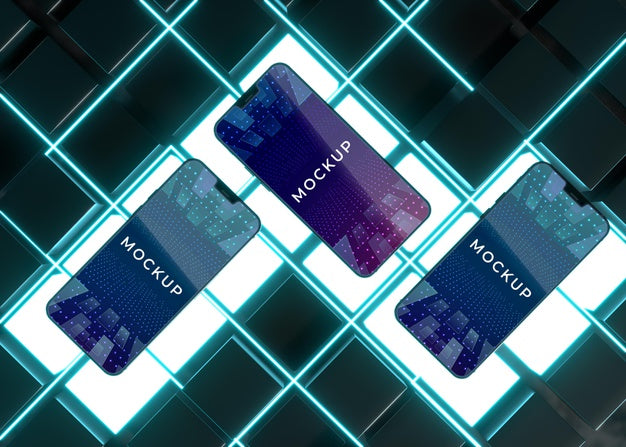 Neon Device Concept Mock-Up Psd