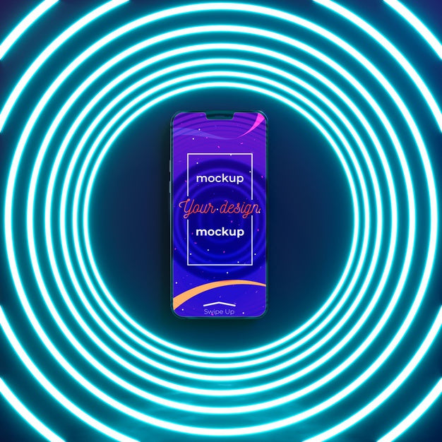 Neon Device Concept Mock-Up Psd