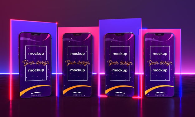 Neon Device Concept Mock-Up Psd