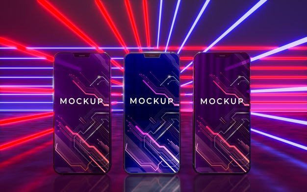 Neon Device Concept Mock-Up Psd