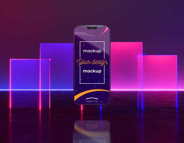 Neon Device Concept Mock-Up Psd