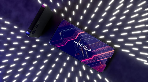 Neon Device Concept Mock-Up Psd