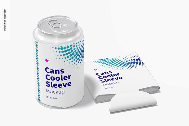 Neoprene 355 Ml Can Cooler Sleeves Mockup Psd