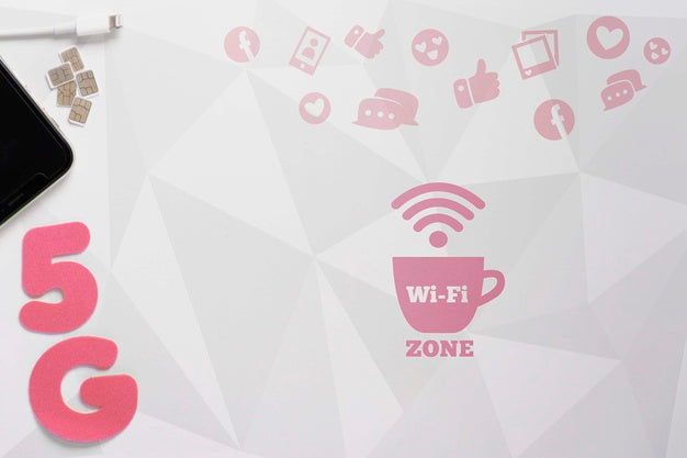 New Technology With 5G Wifi Connection Psd